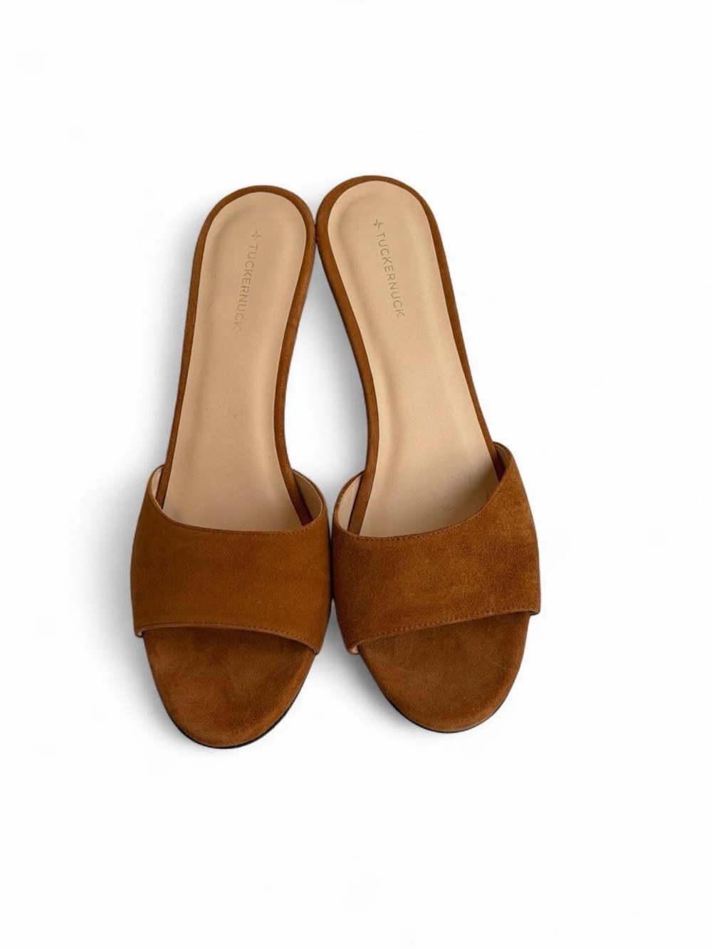 Tuckernuck Tan Suede Open-Toe Slide Mules - Picture 4 of 4